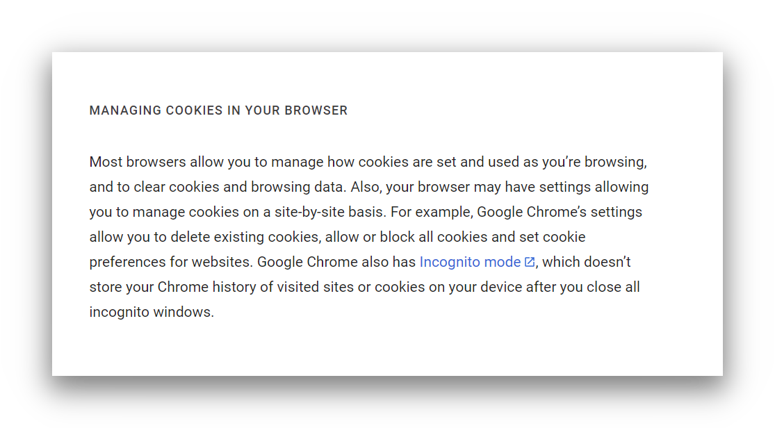 How to manage Google's cookies