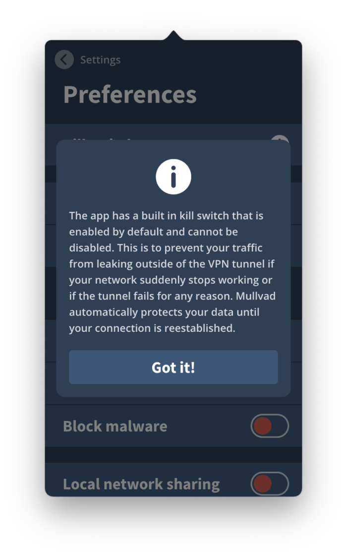 Mullvad Kill Switch