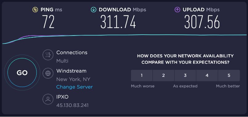 Speed test tool to check your latency