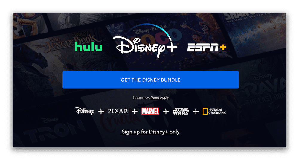 Disney Bundle Signup