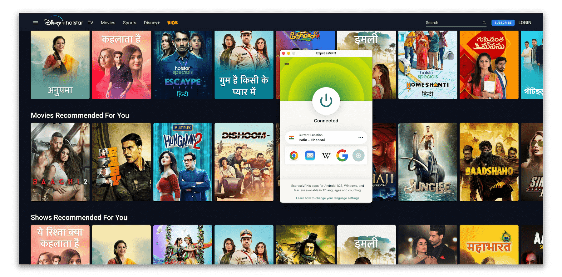 Stream Hotstar Shows and Movies in the US