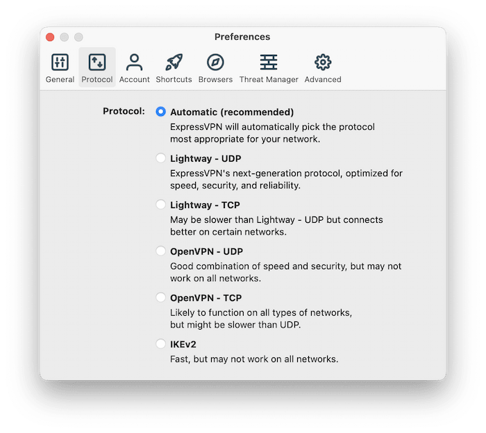 ExpressVPN Protocol Settings for Hulu Guide