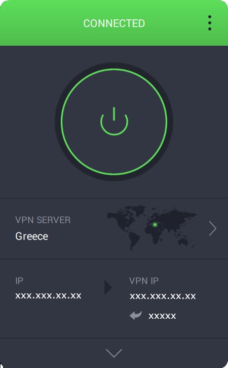 An example of PIA's app showing the port number you are connected too