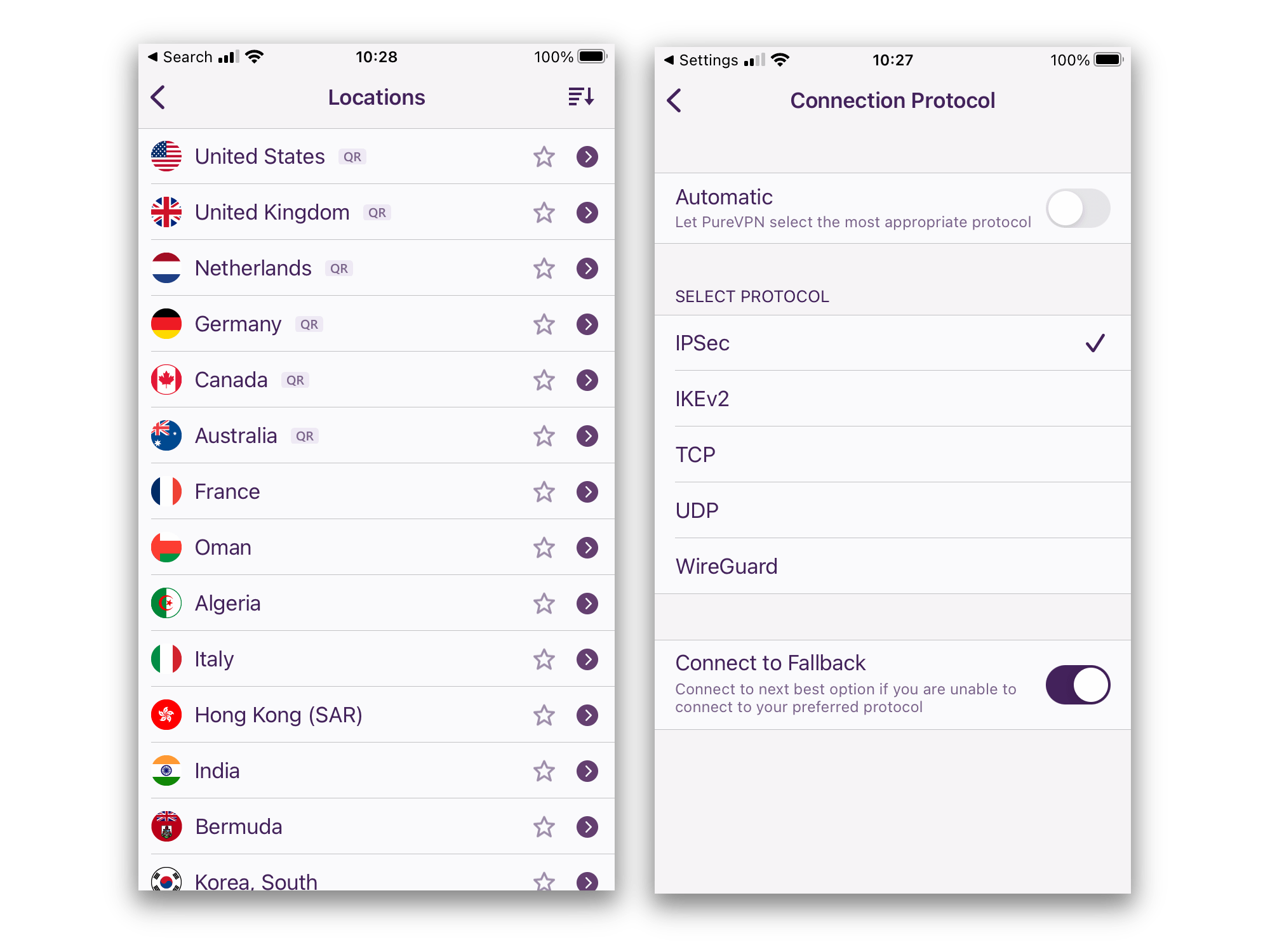 PureVPN iOS App 