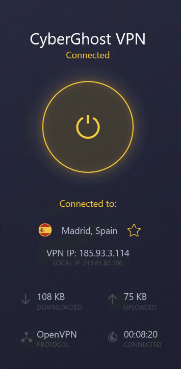 cyberghost opiniones Servidores de CyberGhost en España