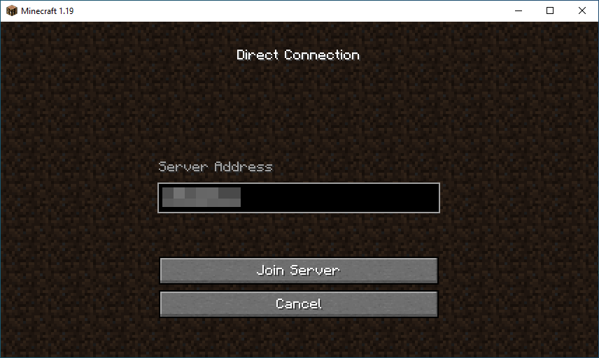 Directly connecting to a Minecraft server through an IP address