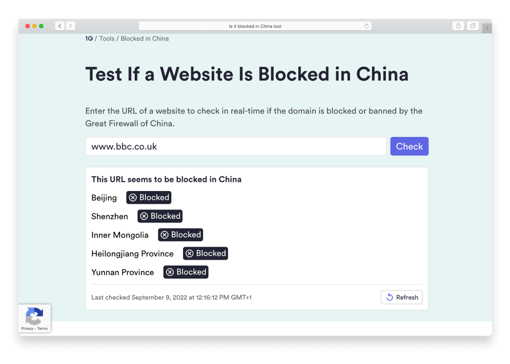 Test If a Website Is Blocked in China