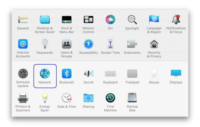 macOS Network in System Preferences