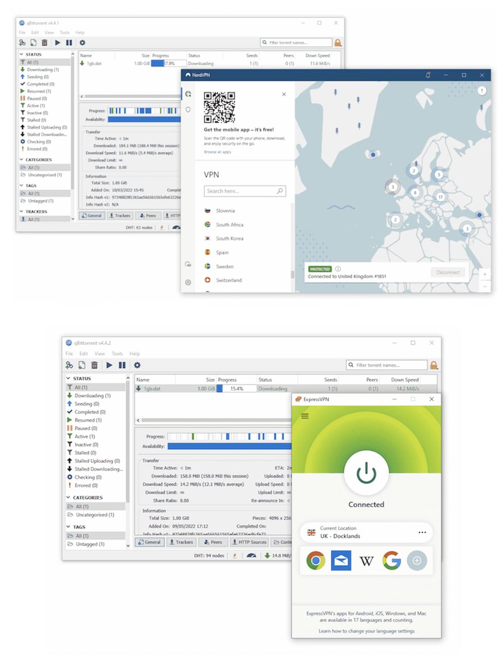 Utilizar NordVPN y ExpressVPN ocultan tu actividad de tu ISP. 