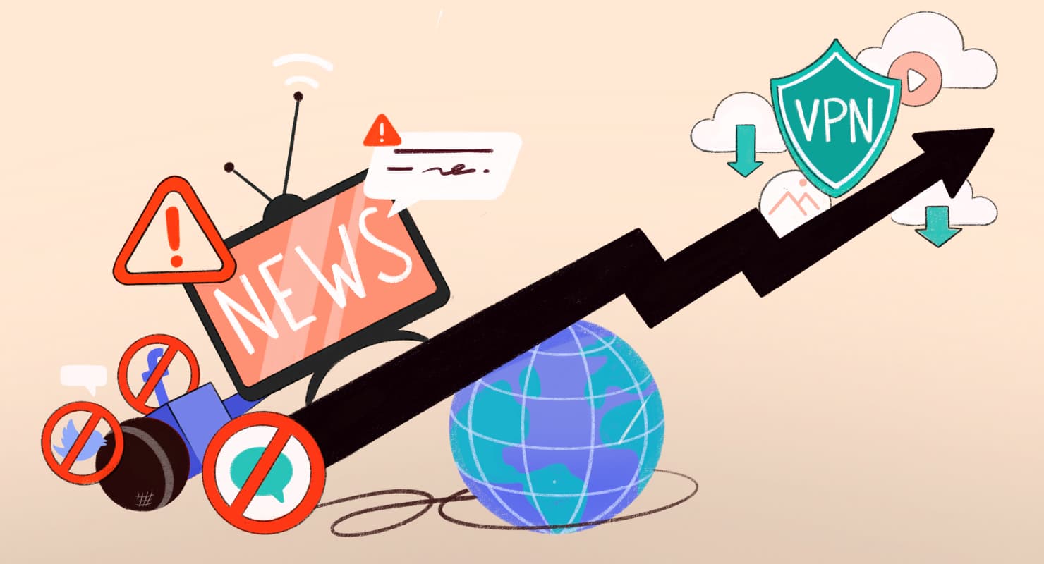 VPN demand surges around the world - header illustration