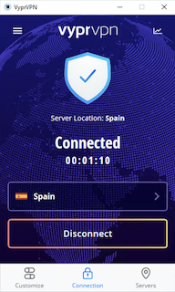 Servidor de VyprVPN en España