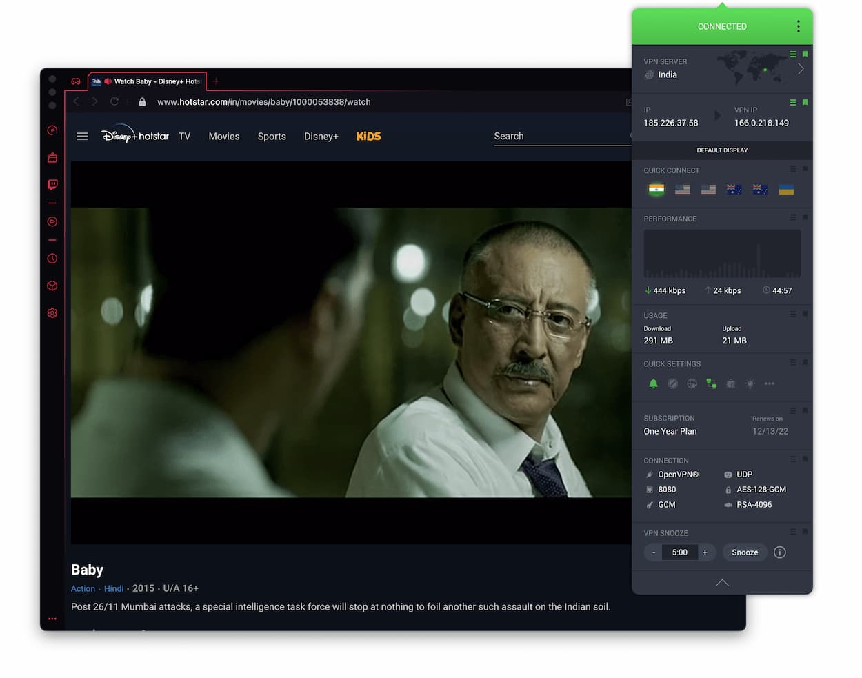 PIA Hotstar India Streaming