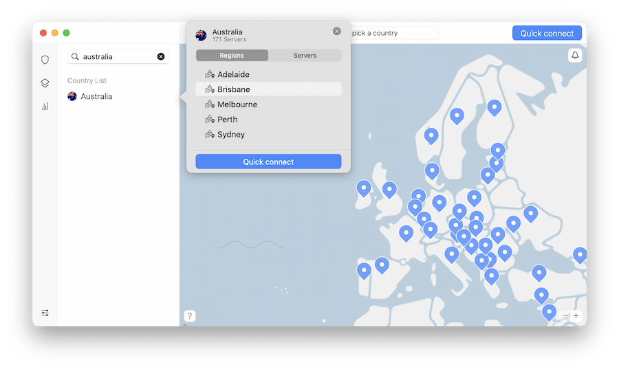 NordVPN's Australian Servers