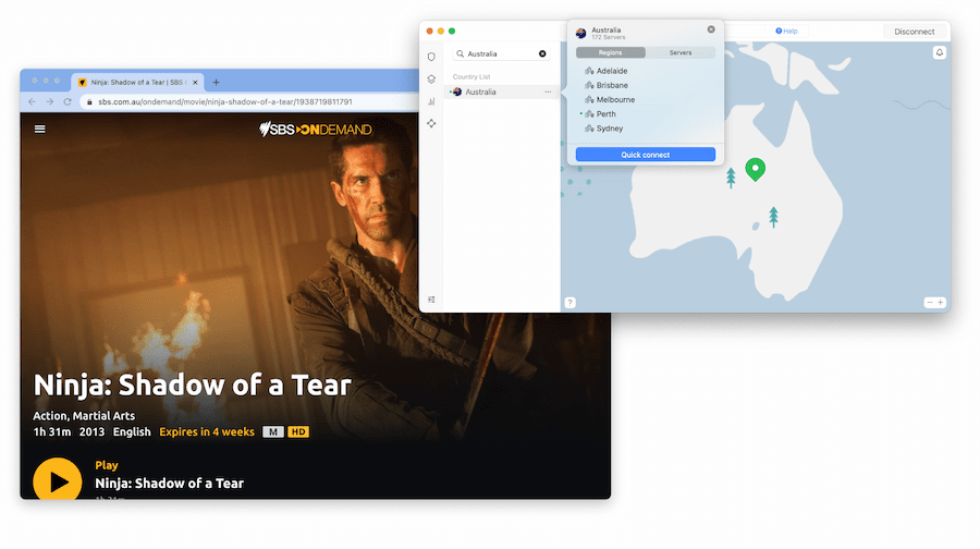 NordVPN Streaming SBS On Demand