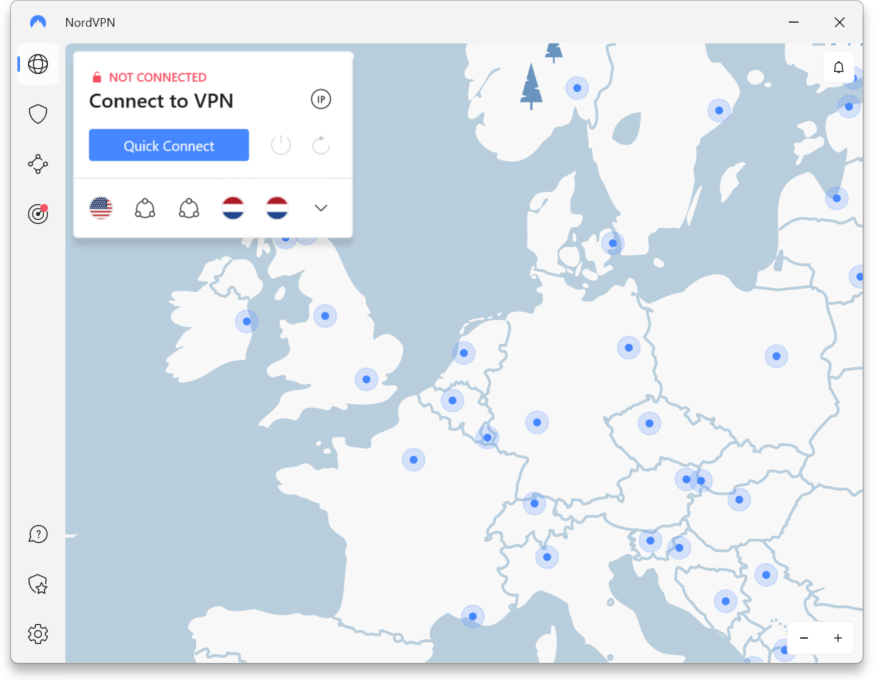 Aplicativo Windows nativo da NordVPN