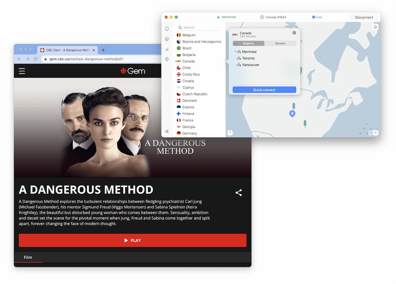 Página de streaming gratis CBC