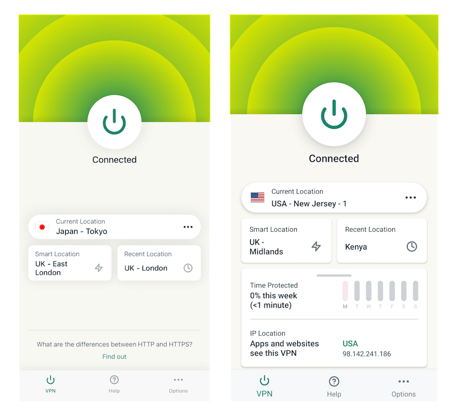 Aplicaciones de ExpressVPN para iOS y Android