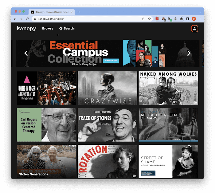 Kanopy Free Movie Streaming Site
