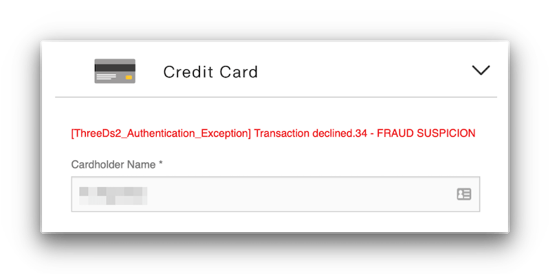 ThreeDs2_Authentication_Exception NFL Game Pass error message