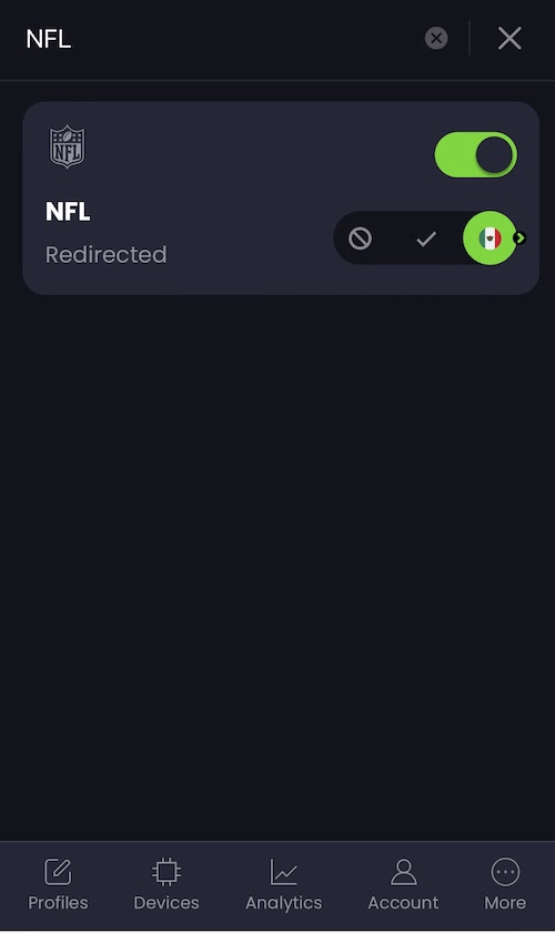 Configuring Control D to bypass NFL's geo-blocks
