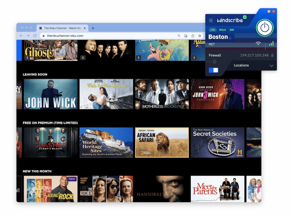 Canale Roku Siti di film in streaming gratis