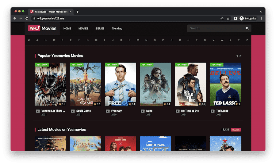 YesMovies Free Movie Streaming Site