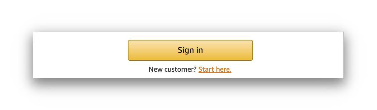Prima schermata del processo di iscrizione per ottenere un account Amazon