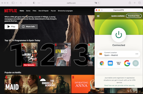 Acceso a Netflix España con ExpressVPN