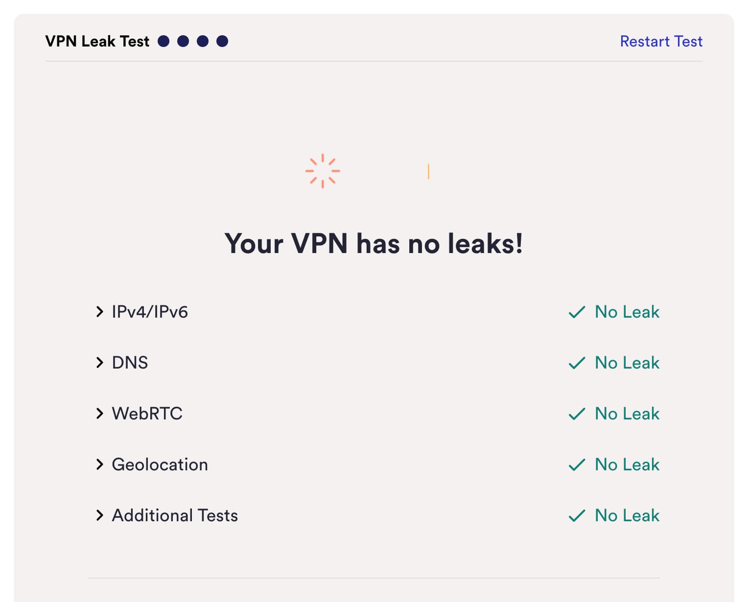 VPN leak test tool