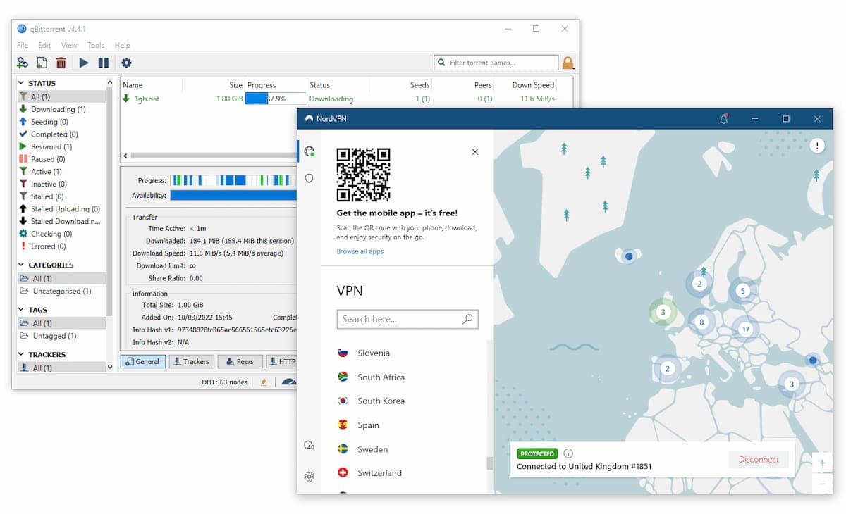 Download di torrent con NordVPN