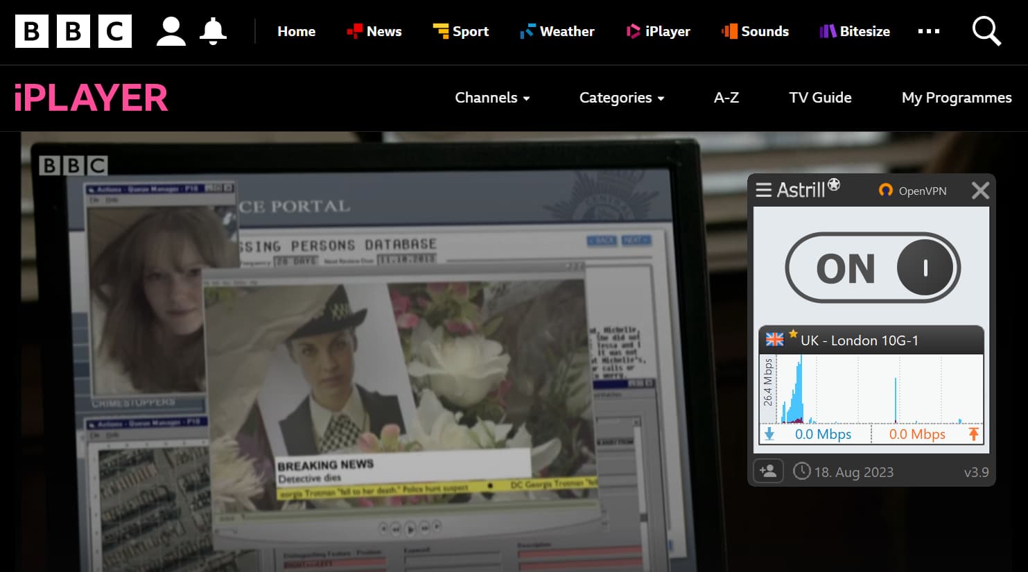 Unblocking BBC iPlayer with Astrill VPN