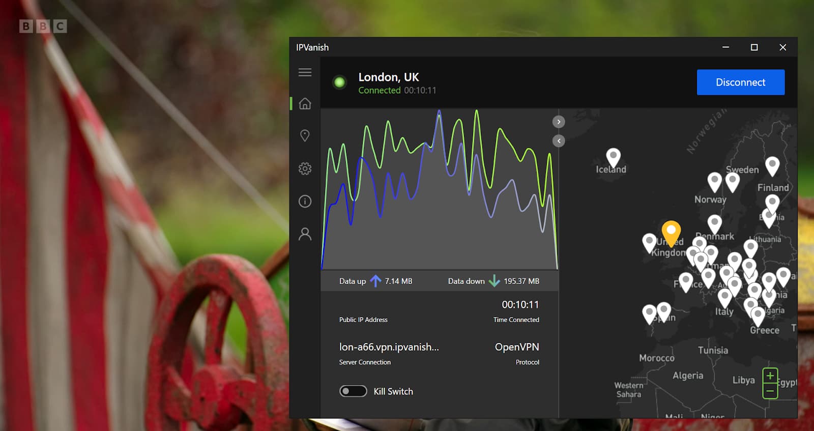IPVanish unblocks BBC iPlayer