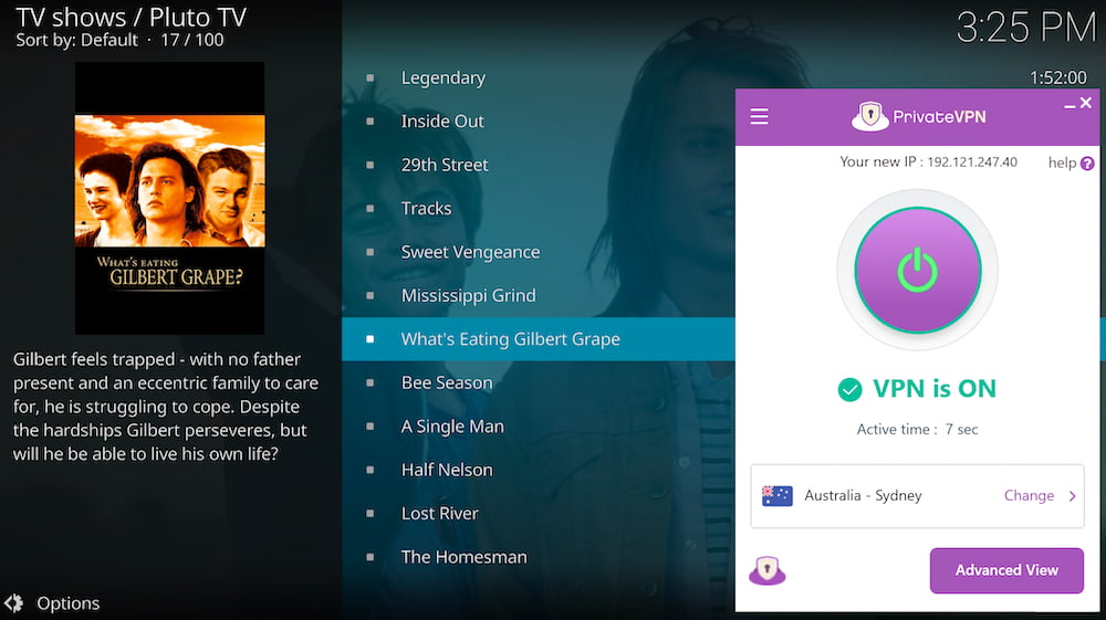 Uso de privateVPN para transmitir contenido geográfico en kodi