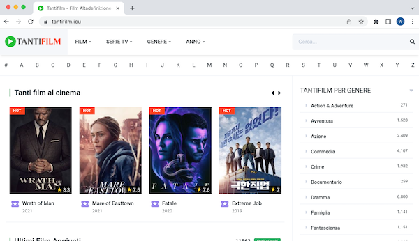 Sito di streaming di film gratuito Tanti Film