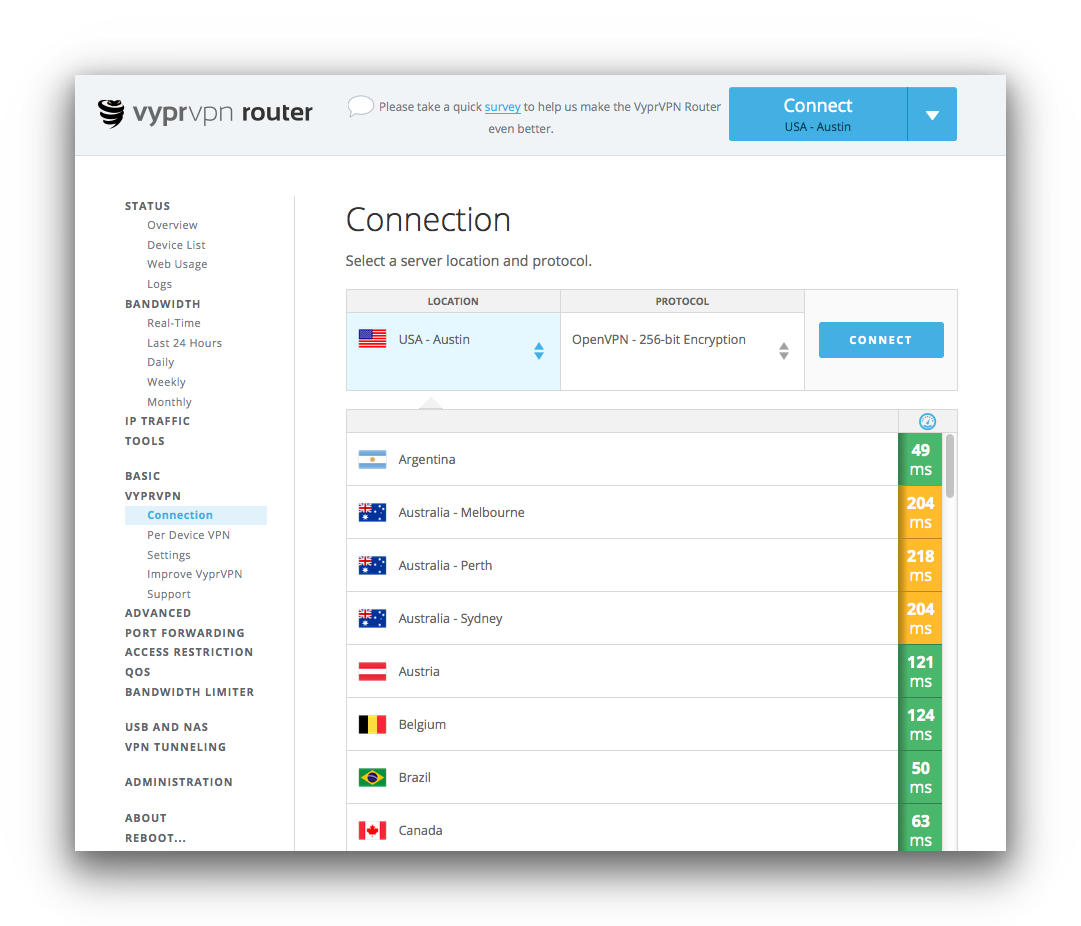 L'application VyprVPN pour routeur dédié