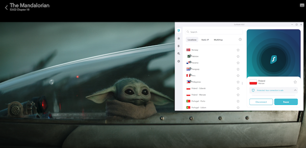 Odblokowywanie Disney+ za pomocą Surfshark