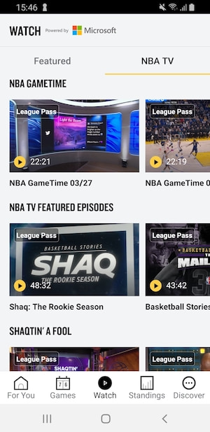 Live streaming NBA games on Android