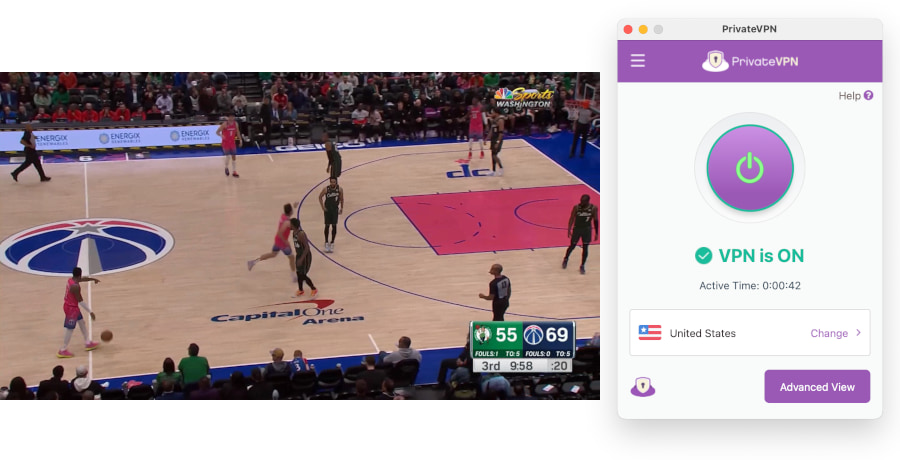 Using PrivateVPN with NBA League Pass