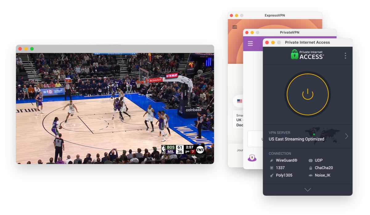 Test de plusieurs VPN avec NBA League Pass