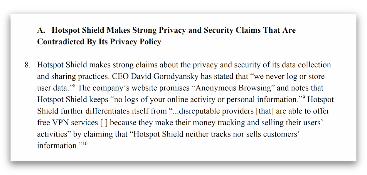 CDT Complaint Against Hotspot Shield