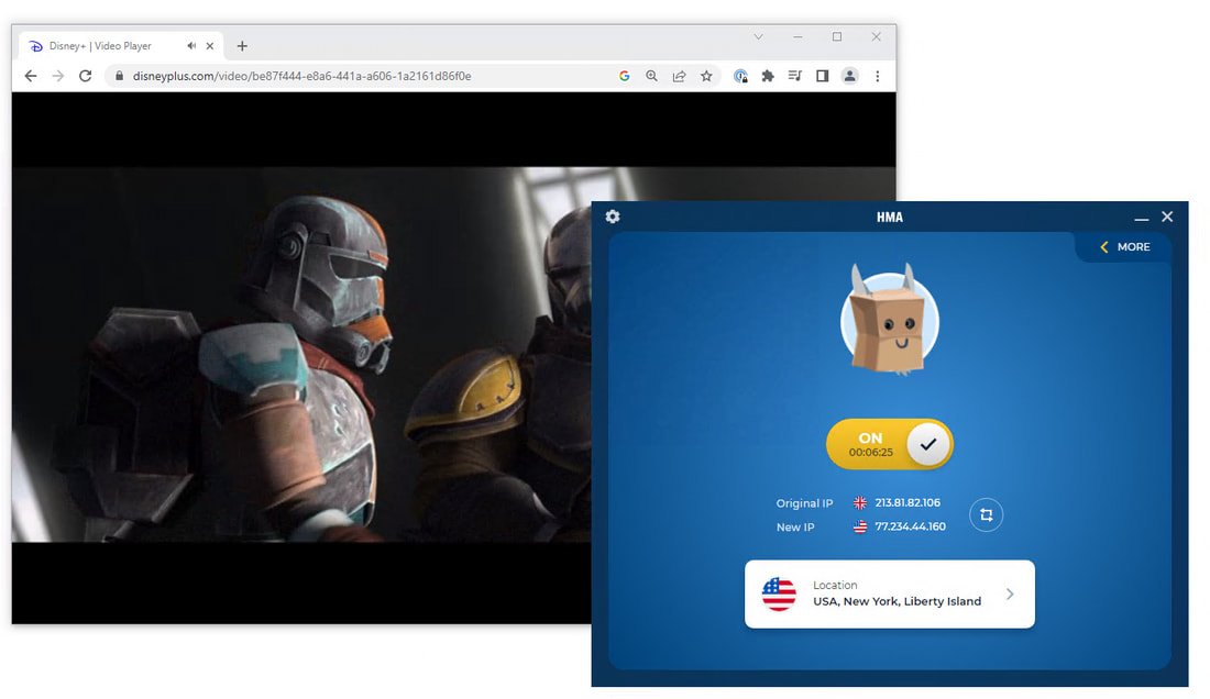 Χρησιμοποιώντας το HMA VPN για τη ροή Disney+