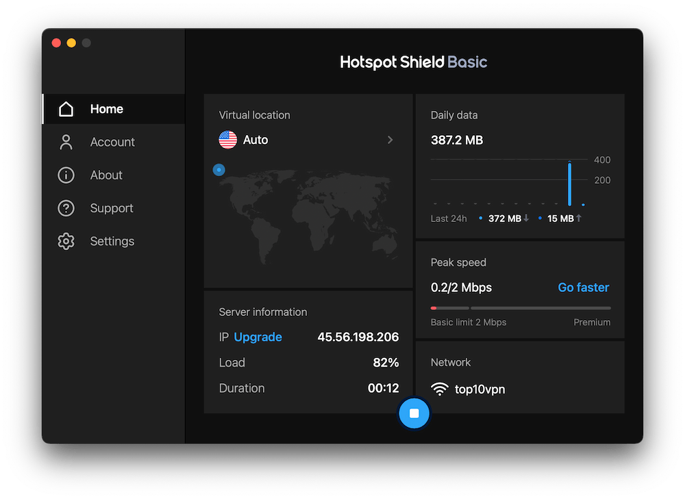 Escudo de hotspot básico