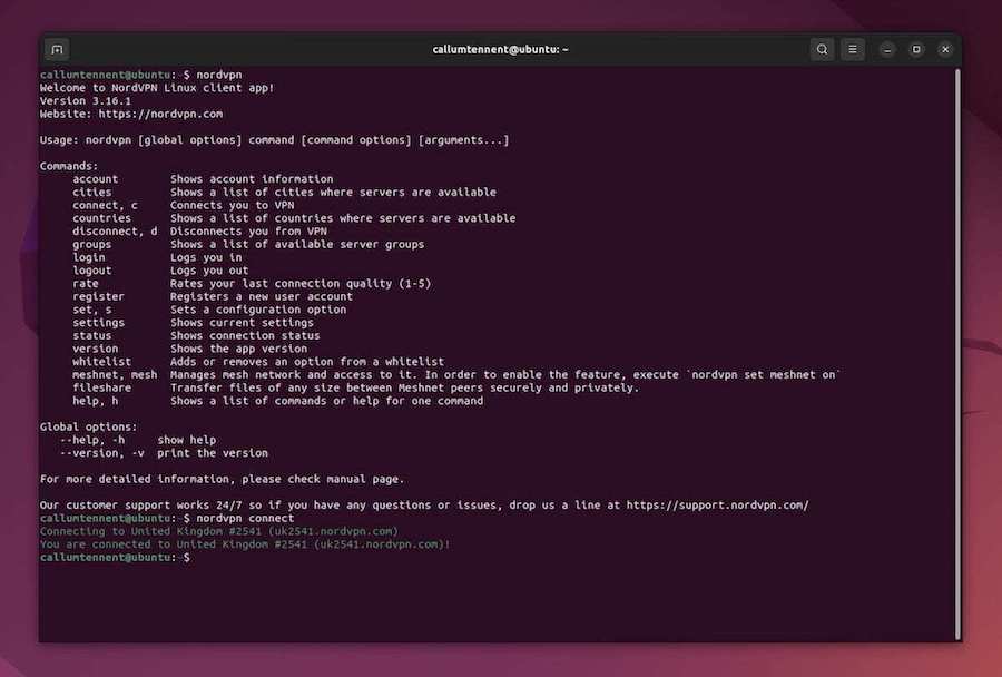 Running NordVPN on Linux