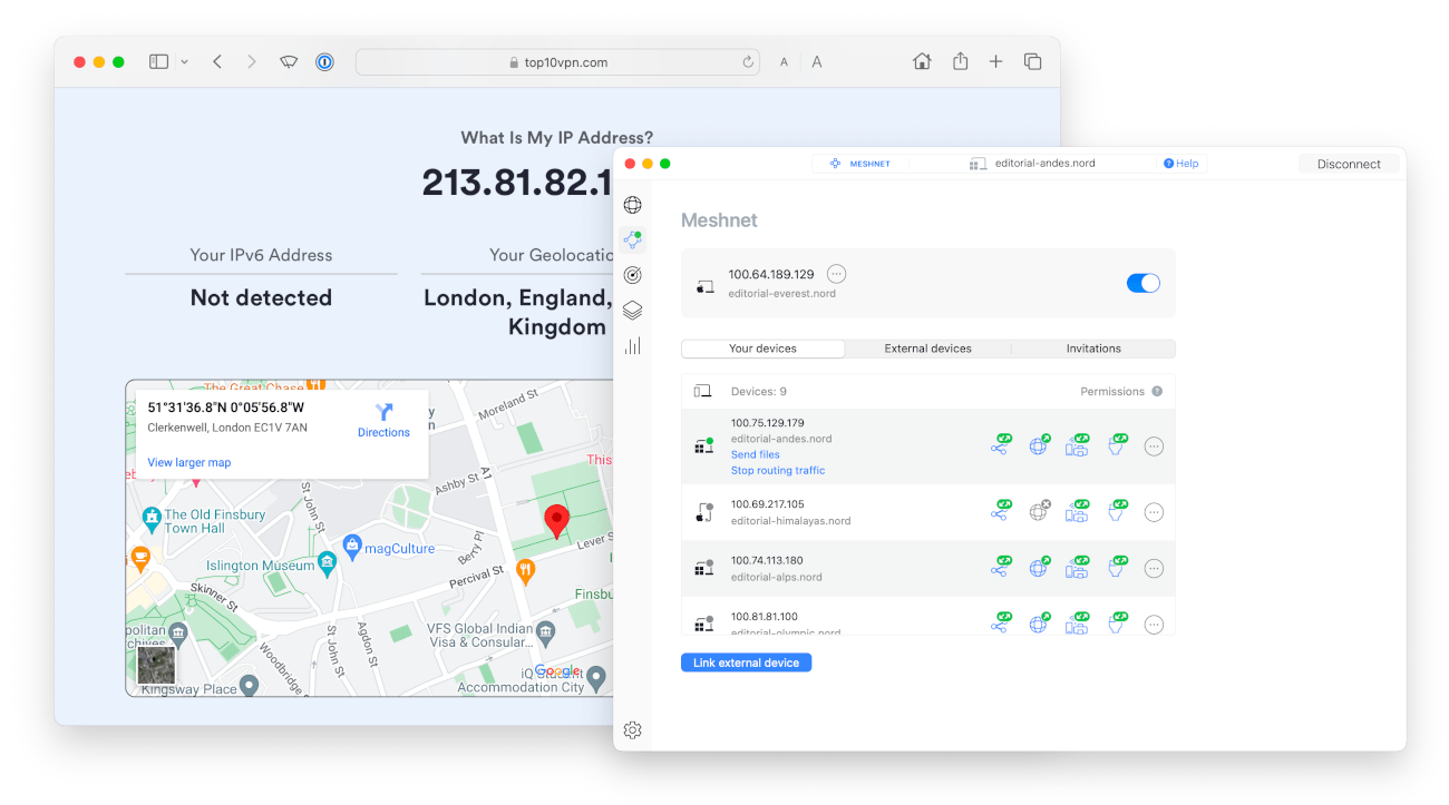 Using NordVPN's Meshnet feature to get a residential IP address