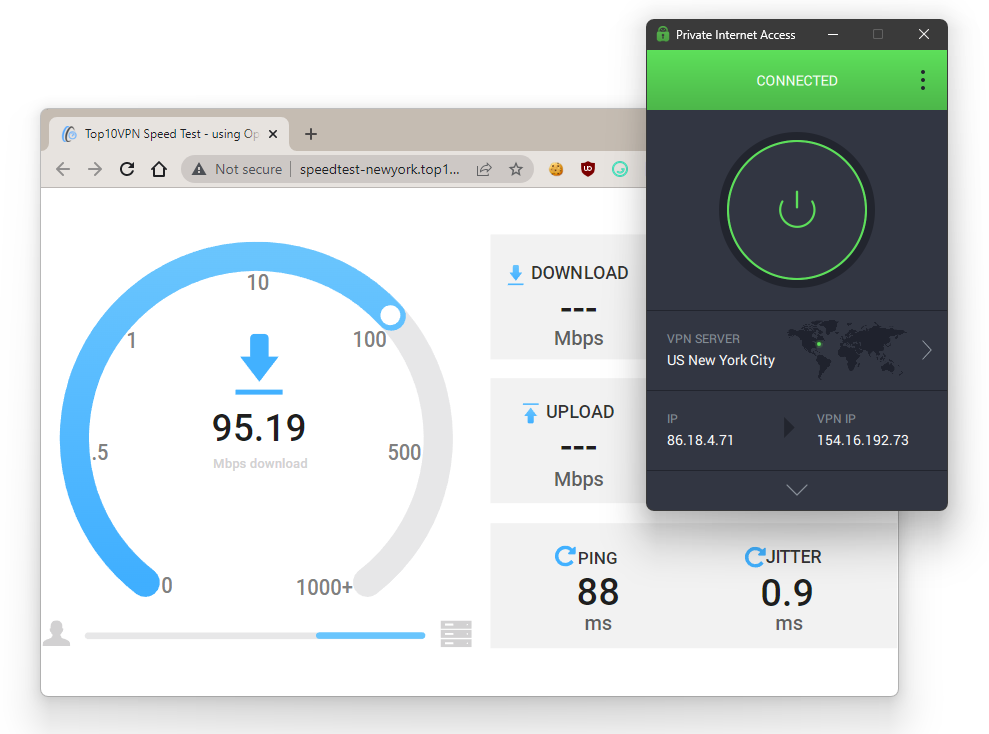 Analizando las velocidades de conexión de Private Internet Access con nuestra herramienta