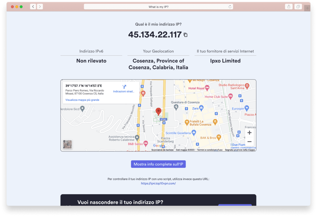 Strumento di controllo IP