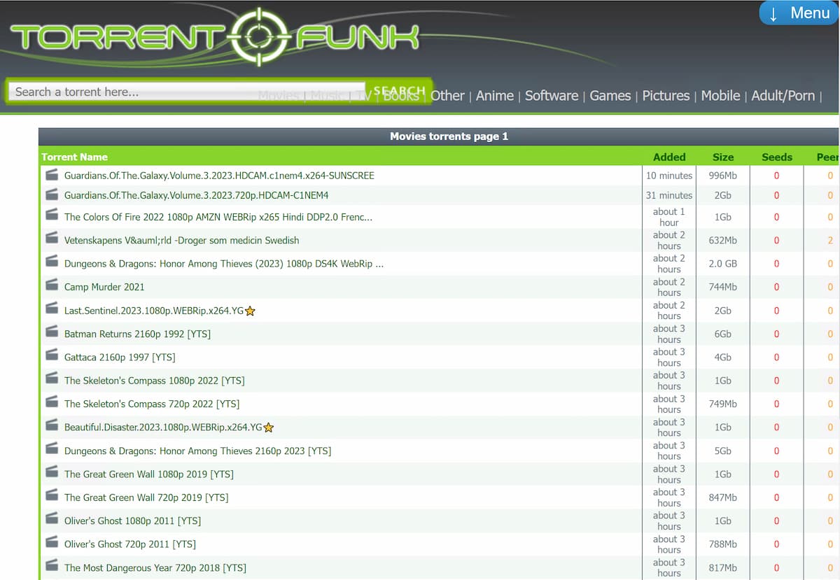 The TorrentFunk torrent site