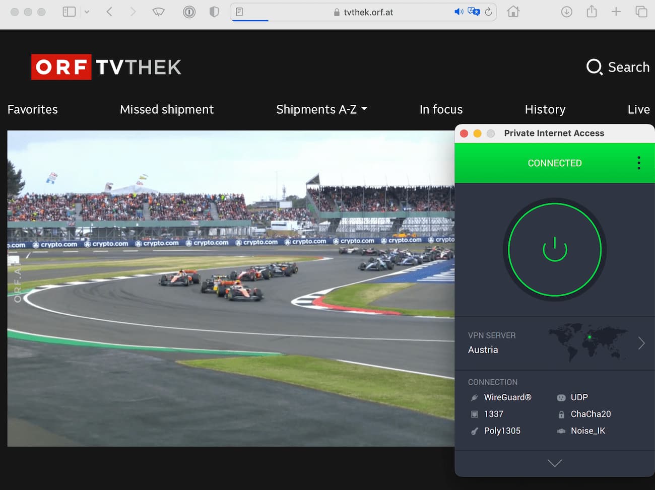 Guardare la F1 gratis su ORF TVthek
