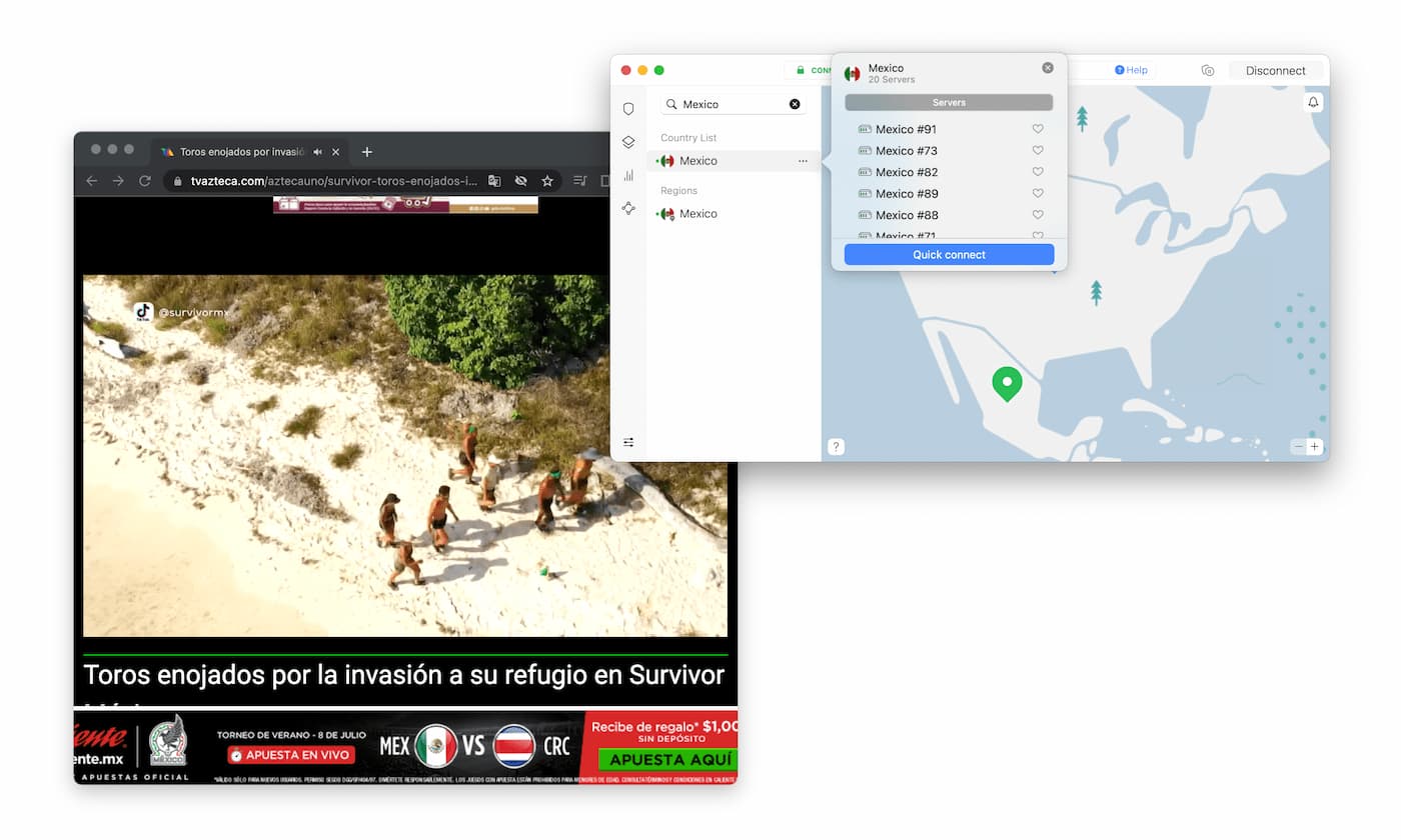 Streaming de contenido mexicano con NordVPN 