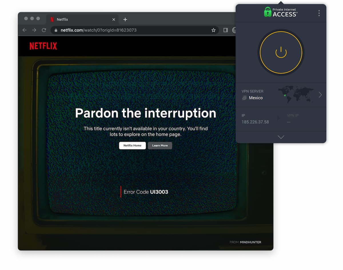 Netflix Mexico Blocking PIA VPN